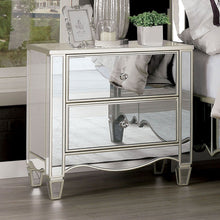 Load image into Gallery viewer, Nightstand With Mirror Panels - Silver