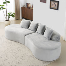 Load image into Gallery viewer, Modern Curved Sofa With Pillows