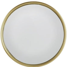 Load image into Gallery viewer, 15" Round Iron Textured Framed Accent Mirror - Gold