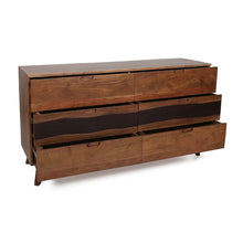 Load image into Gallery viewer, Sierra 6 Drawer Sideboard, Wood Credenza / Cabinets / Chests / Nightstands - Natural Wood / Brown