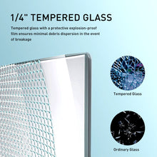 Load image into Gallery viewer, Frameless Soft-Closing Shower Door, 1/4" (6 Mm) Tempered Glass Single Sliding With Explosion Proof Coating