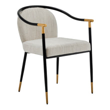 Load image into Gallery viewer, Modern Upholstered Dining Chair With Sleek And Design Fabric And Metal (Set of 2) - Beige / Black
