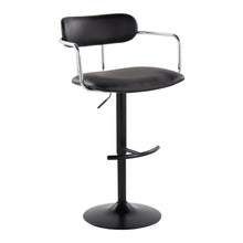 Load image into Gallery viewer, Demi - Contemporary Adjustable Height Barstool With Swivel With Rounded T Footrest (Set of 2)