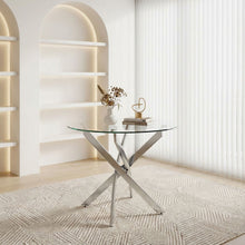 Load image into Gallery viewer, Round Dining, Kitchen Table For Dining Room - Chrome