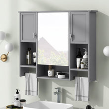 Load image into Gallery viewer, Wall Mounted Bathroom Storage Cabinet With Mirror, Medicine Cabinet With Towel Bar