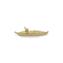 Load image into Gallery viewer, 10" Cast Iron Leaf Vanity Tray - Gold