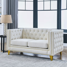 Load image into Gallery viewer, Upholstered Couch Sofa With Button Tufting For Living Room