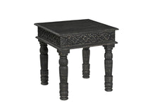 Load image into Gallery viewer, Distressed Solid Wood End Table - Black