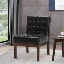 Load image into Gallery viewer, Contemporary Accent Chair With Tufted Waffle Stitch - Black