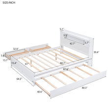 Load image into Gallery viewer, Storage Platform Bed With LED Lights, 2 Drawers And Trundle