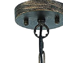 Load image into Gallery viewer, Candle Style Six Light Metal Dimmable Chandelier - Black / Gold