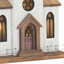 Load image into Gallery viewer, Church Tabletop Sculpture (518085) - Brown / White