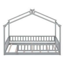 Load image into Gallery viewer, Bed House Bed Frame With Fence