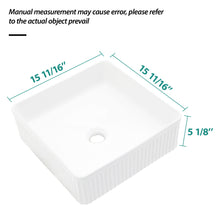 Load image into Gallery viewer, Modern Ceramic Rectangular Vessel Bathroom Sink