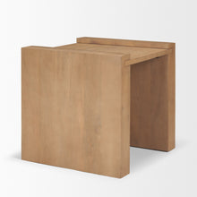 Load image into Gallery viewer, Solid Wood Square Sled End Table - Natural