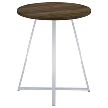 Load image into Gallery viewer, Burkhart - Round Height Bistro Bar Table - Brown Oak