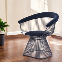 Load image into Gallery viewer, Velvet Metal Windsor Back Dining Arm Chair - Black