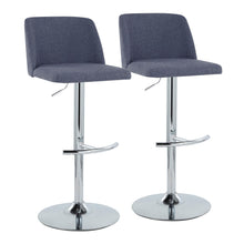 Load image into Gallery viewer, Toriano - Contemporary Adjustable Barstool With Swivel & Rounded T Footrest (Set of 2)