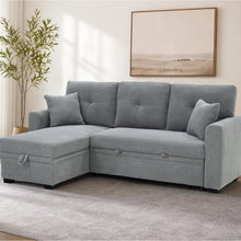 Load image into Gallery viewer, Sleeper Sectional With Pull Out Bed, Reversible Chaise