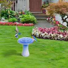 Load image into Gallery viewer, Birdbath For Patio, Garden - Blue Gray