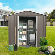 Load image into Gallery viewer, 88.98" Outdoor Metal Storage Shed With Window