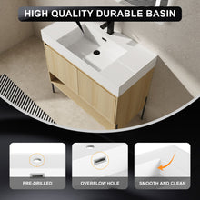 Load image into Gallery viewer, Modern Bathroom Vanity Combo With Single Resin Sink And Storage Cabinet