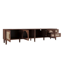 Load image into Gallery viewer, TV Stand For TVs Up To 90", Media Console With App Controlled LED Lights, 2 Drawers & Door Storage - Dark Brown