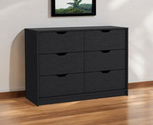 Load image into Gallery viewer, Four Drawer Double Dresser - Black