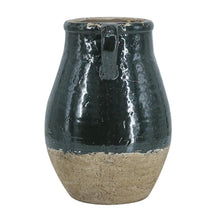 Load image into Gallery viewer, Block Round Jug Vase - Forest Green / Sand