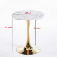 Load image into Gallery viewer, Square Tulip Dining Table For 2 - 4 People - Golden / White