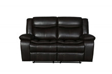 Load image into Gallery viewer, Faux Leather Love Seat Manual Reclining - Brown