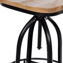 Load image into Gallery viewer, Steel Swivel Counter Height Bar Chair - Brown And Black