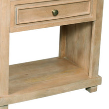 Load image into Gallery viewer, 28" Solid Wood Distressed One Drawer Nightstand - Beige