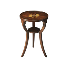 Load image into Gallery viewer, Wood And Solid Wood Round End Table With Shelf - Wood Brown