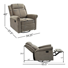 Load image into Gallery viewer, 360 Degrees Swivel Recliner Manual Rocking Recliner Home With Adjustable Backrest