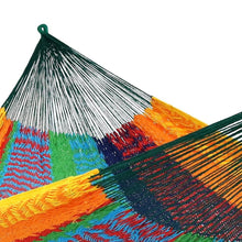 Load image into Gallery viewer, Striped Double Hammock - Green / Red / Yellow