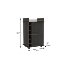 Load image into Gallery viewer, Set of Two Espresso and Black Wood Floor Shelf Furniture Set