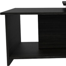 Load image into Gallery viewer, Set of Two Espresso and Black Wood Floor Shelf Furniture Set