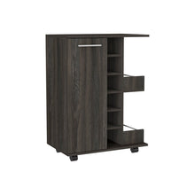 Load image into Gallery viewer, Set of Two Espresso and Black Wood Floor Shelf Furniture Set