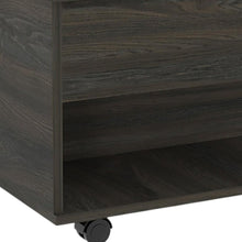 Load image into Gallery viewer, Set of Two Espresso and Black Wood Wheel Furniture Set