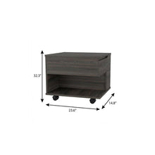 Load image into Gallery viewer, Set of Two Espresso and Black Wood Wheel Furniture Set