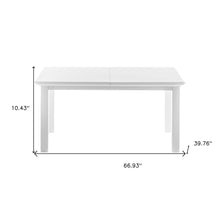 Load image into Gallery viewer, 79" White Solid Wood Butterfly Leaf Extending Dining Table