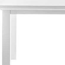 Load image into Gallery viewer, 79" White Solid Wood Butterfly Leaf Extending Dining Table
