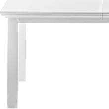 Load image into Gallery viewer, 79" White Solid Wood Butterfly Leaf Extending Dining Table