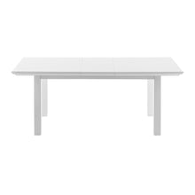 Load image into Gallery viewer, 79" White Solid Wood Butterfly Leaf Extending Dining Table