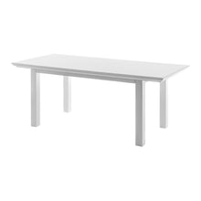 Load image into Gallery viewer, 79" White Solid Wood Butterfly Leaf Extending Dining Table