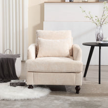 Load image into Gallery viewer, Modern Mid Century Wood Frame Armchair With Tufted Design
