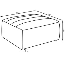 Load image into Gallery viewer, Sunny - Square Upholstered Ottoman - Ivory