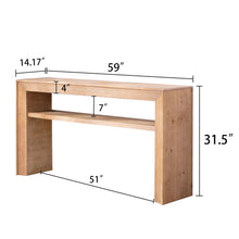 Load image into Gallery viewer, Console Table With Storage Shelf - Antique Natural / Light Natural / Natural