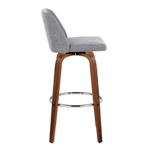 Load image into Gallery viewer, Toriano - Mid Century Modern Fixed Height, Barstool With Swivel With Round Footrest (Set of 2)